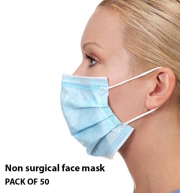 Non surgical face mask - pack of 50