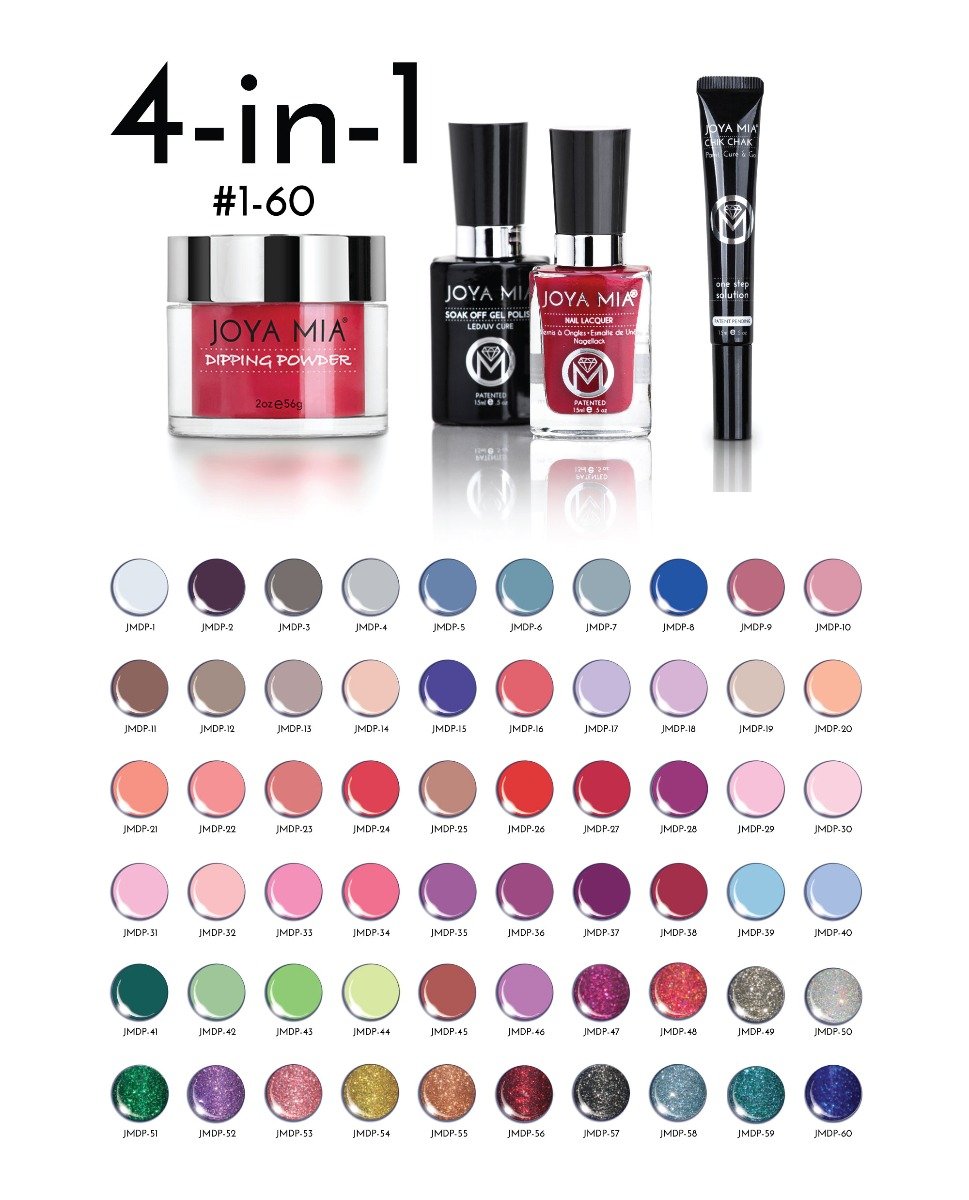 InSync ,dipping powder and CHIK CHAK set 4in1 Set of 60 Colors