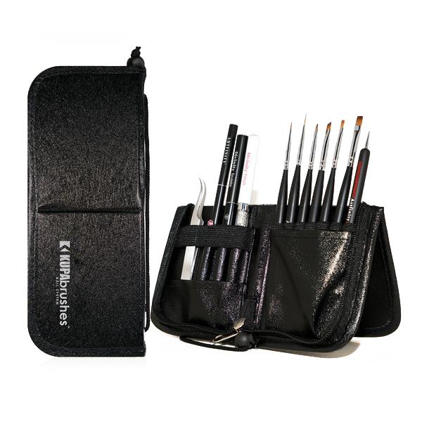 Brushes set w/case - BLACK