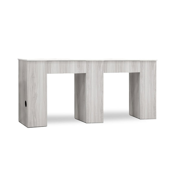 Tiffany-GRAY 72" Double Nail Table